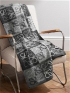 LOEWE - Anagram Leather-Trimmed Wool and Cashmere-Blend Throw