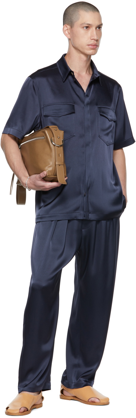 Nanushka Navy Jiro Trousers