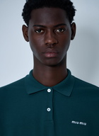 Miu Miu Logo Motif Polo Shirt
