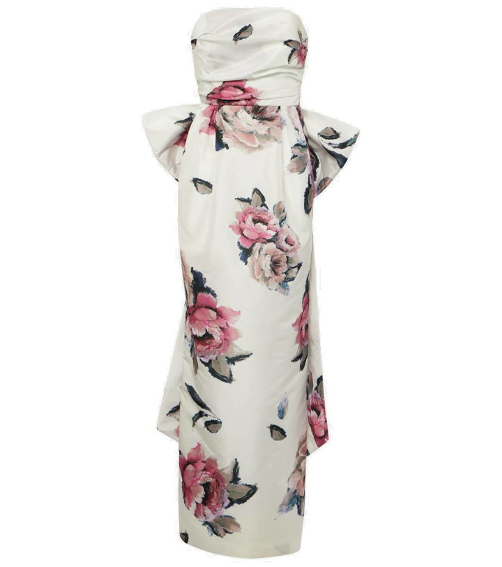 Photo: Rebecca Vallance Aveline floral strapless taffeta gown