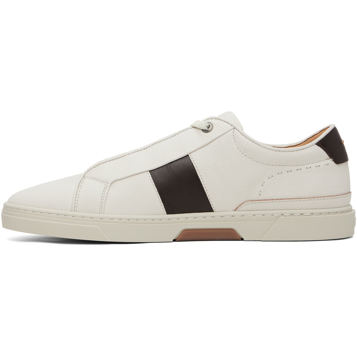 BOSS White Gary Leather Sneakers