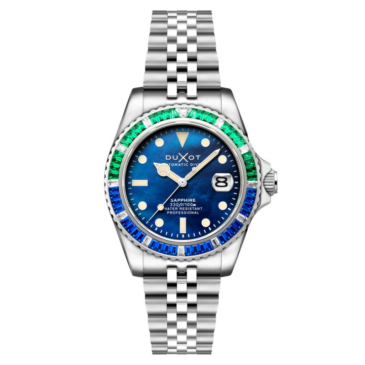 Photo: Duxot Atlantica 40 Rainbow Automatic Blue Dial Mens Watch DX-2077-44
