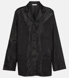 The Row Morpheus silk taffeta shirt