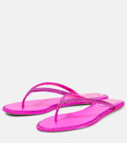 Rene Caovilla Diana embellished satin thong sandals