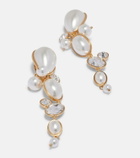 Oscar de la Renta Embellished clip-on earrings