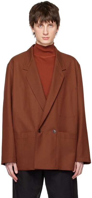 Photo: LEMAIRE Brown Double-Breasted Blazer