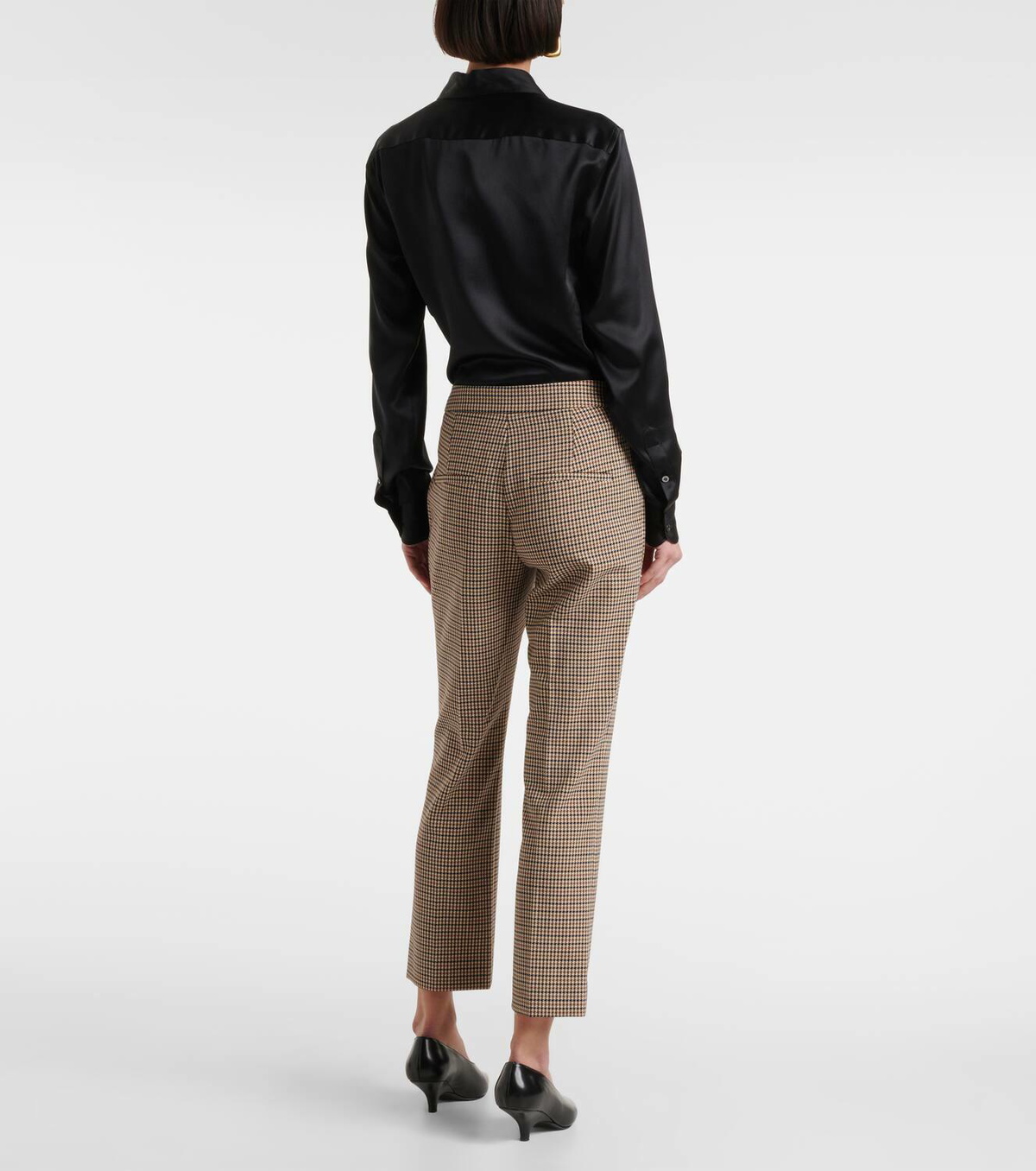 Veronica Beard Arte Houndstooth high-rise cropped pants Veronica Beard display picture 1