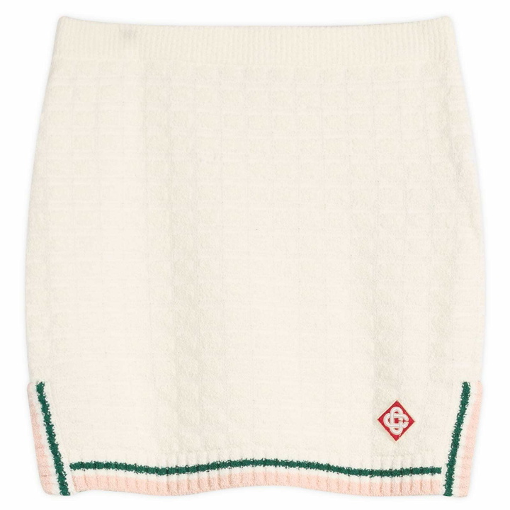Photo: Casablanca Women's Boucle Cotton Skirt in White