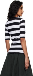 YMC White & Black Striped T-shirt