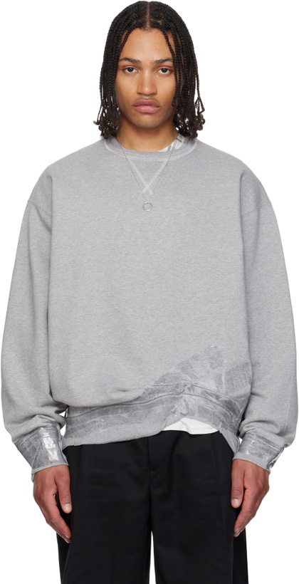 Photo: Maison Margiela Gray Taped Jersey Sweatshirt