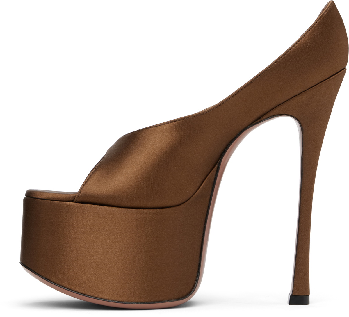 Amina Muaddi Brown Anok Plateau Heeled Sandals