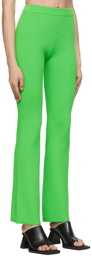 PERVERZE Green Cotton Lounge Pants