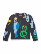 The Elder Statesman - Mythical Creatures Jacquard-Knit Cashmere-Blend Cardigan - Multi