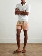 Etro - Straight-Leg Mid-Length Paisley-Print Swim Shorts - Neutrals