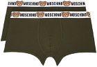 Moschino Two-Pack Green Underbear Boxers