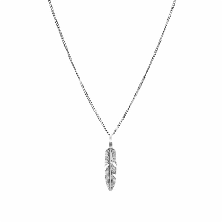 Photo: Serge DeNimes Men's Ethereal Feather Necklace in Sterling Silver
