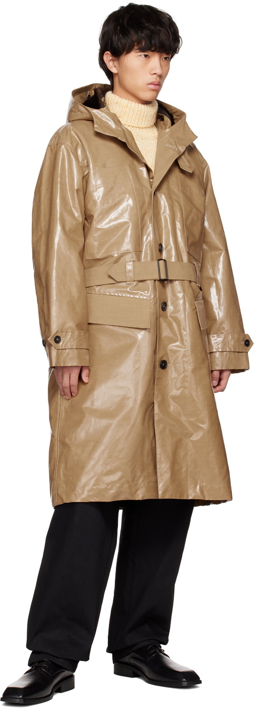 T/SEHNE SSENSE Exclusive Tan Laminated Jacket
