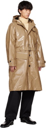 T/SEHNE SSENSE Exclusive Tan Laminated Jacket