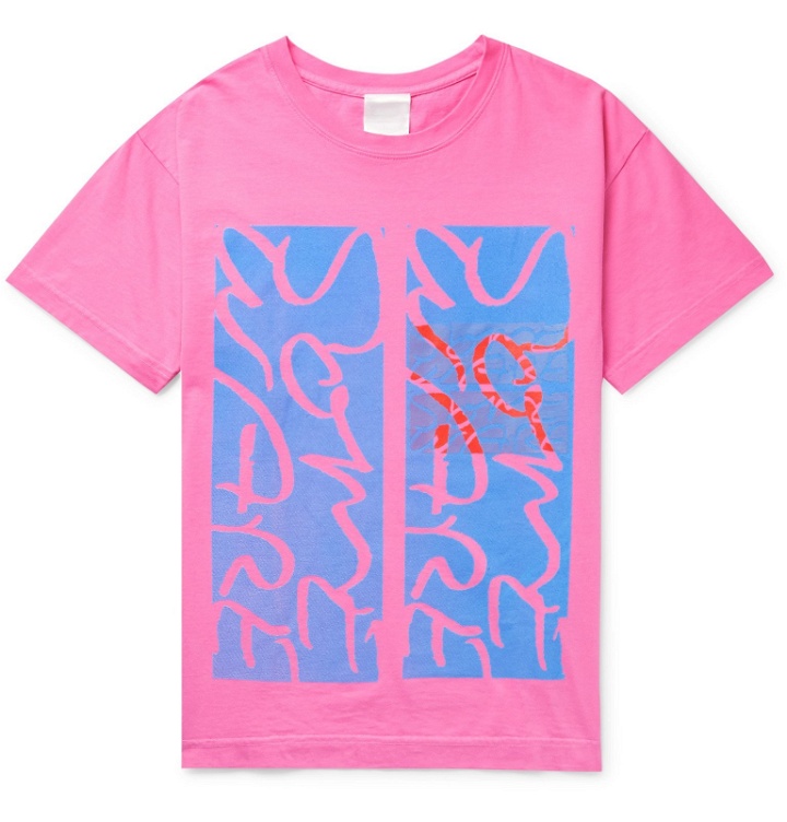 Photo: Some Ware - Logo-Print Organic Cotton-Jersey T-Shirt - Pink