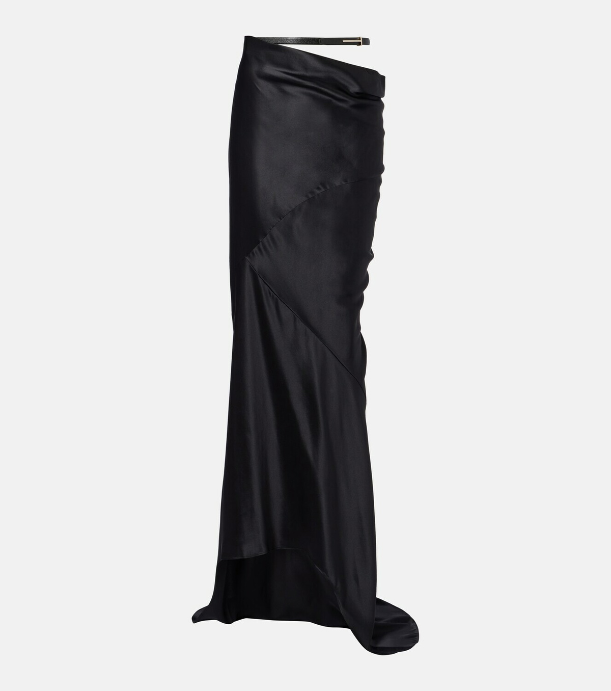 Tom Ford Asymmetric silk satin maxi skirt