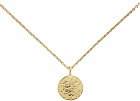 HANREJ Gold Round Pendant Necklace