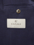 Canali - Slim-Fit Unstructured Waffle-Knit Blazer - Blue