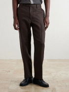 Rag & Bone - Evan Straight-Leg Pleated Linen Trousers - Brown