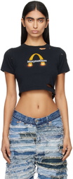 doublet Black Magnetic Tight Fit T-shirt