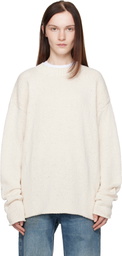 Aya Muse Beige Vintage Crewneck Sweater