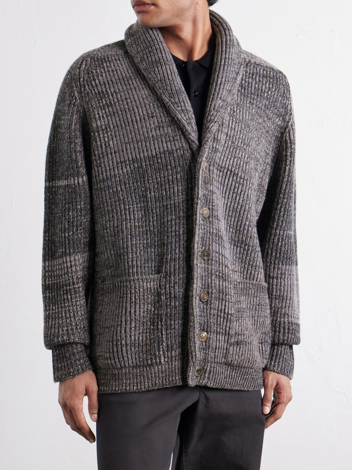 Begg & Co - Surfer Cashmere Cardigan - Gray