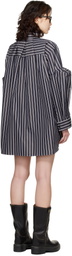 sacai Navy Poplin Shirt Minidress