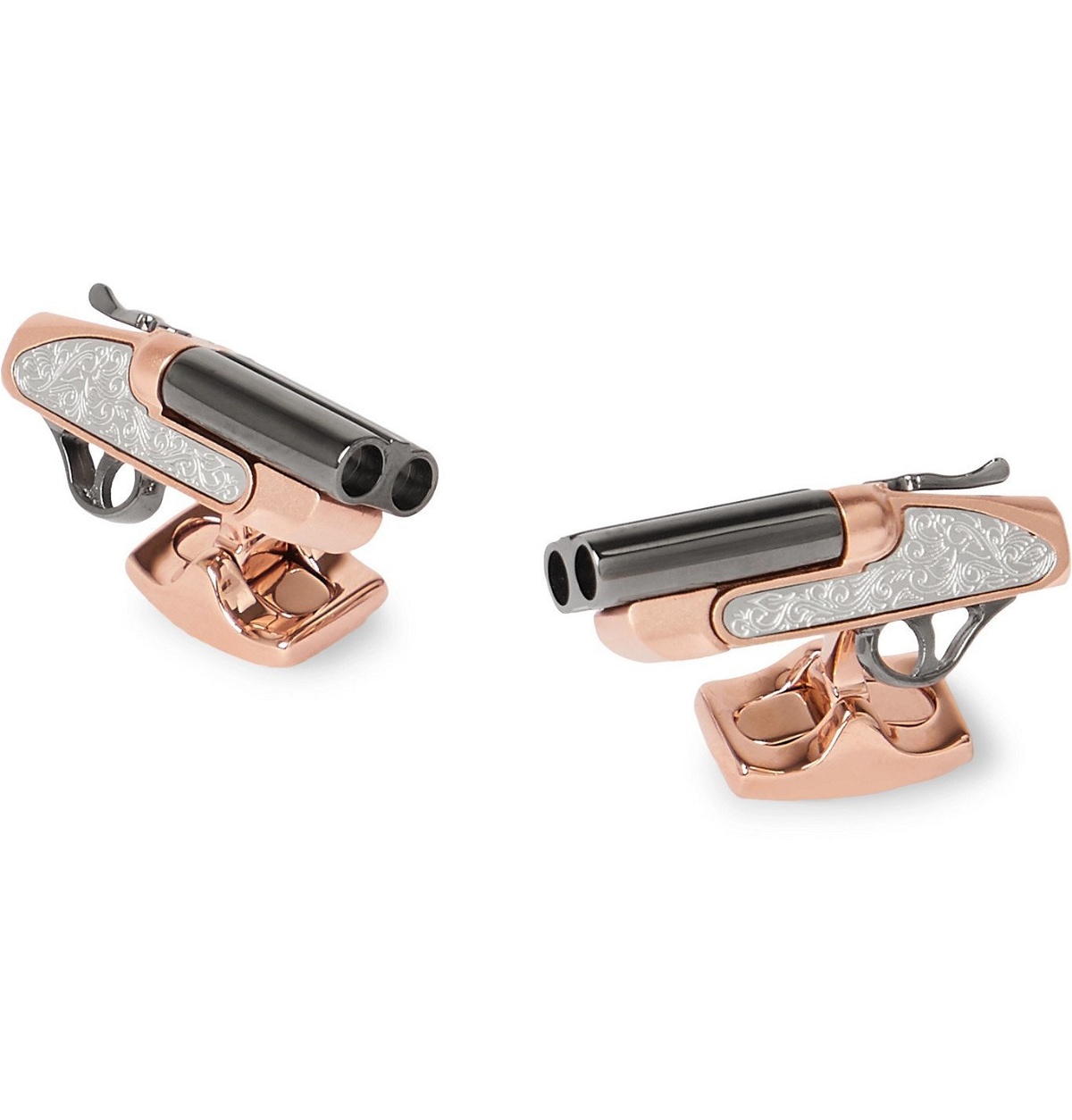 Photo: Deakin & Francis - Rhodium- and Rose Gold-Plated Sterling Silver Cufflinks - Gold