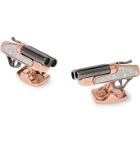 Deakin & Francis - Rhodium- and Rose Gold-Plated Sterling Silver Cufflinks - Gold
