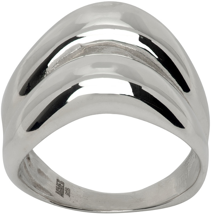 Photo: AGMES Silver Double Wave Ring