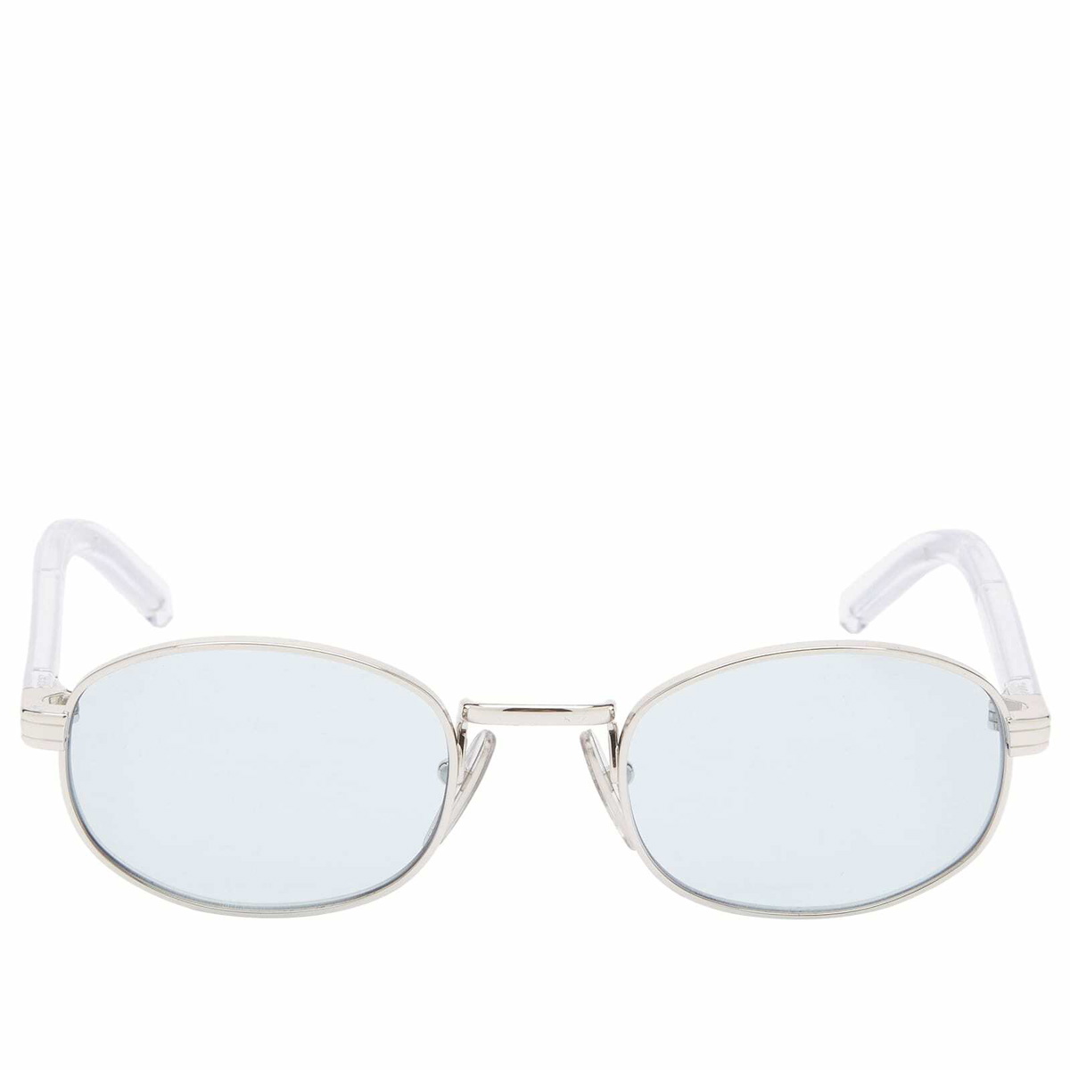 Prada Eyewear 0PR B53S Sunglasses in Silver/Azure 