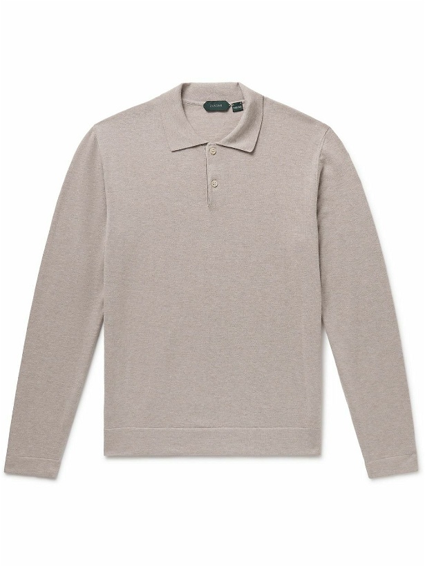 Photo: Incotex - Slim-Fit Cotton and Silk-Blend Polo Shirt - Brown