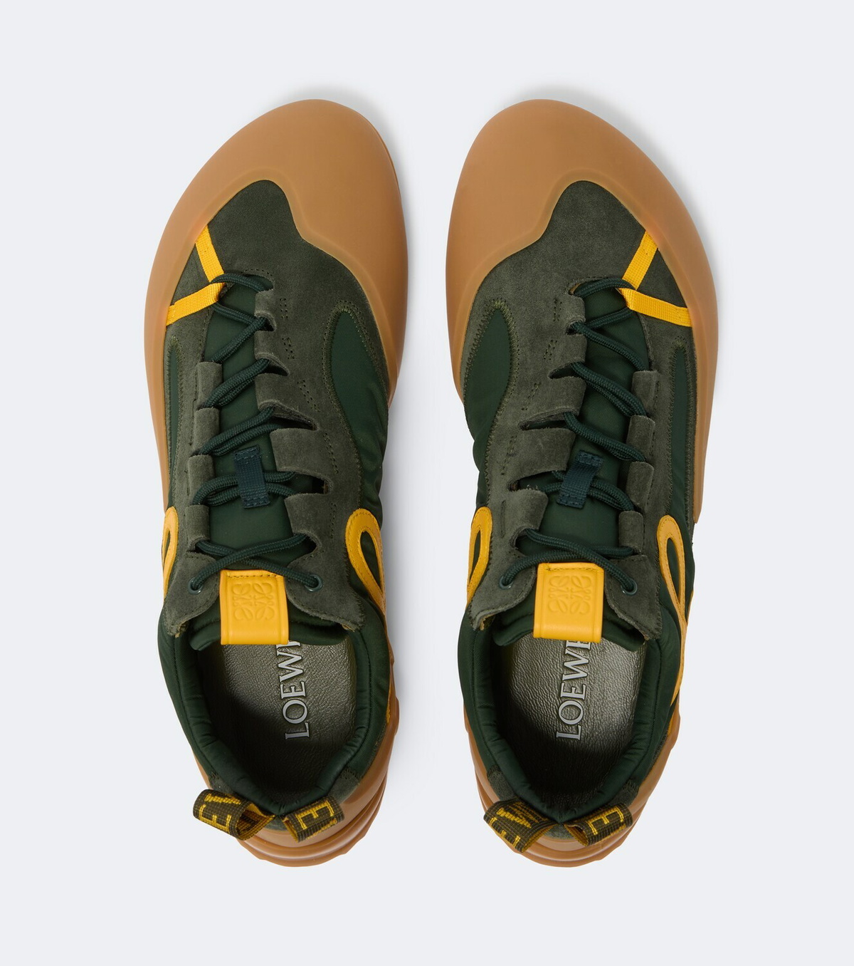 Loewe Grip suede-trimmed sneakers