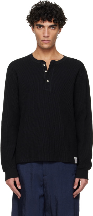 Photo: Polo Ralph Lauren Black Authentic Waffle Henley