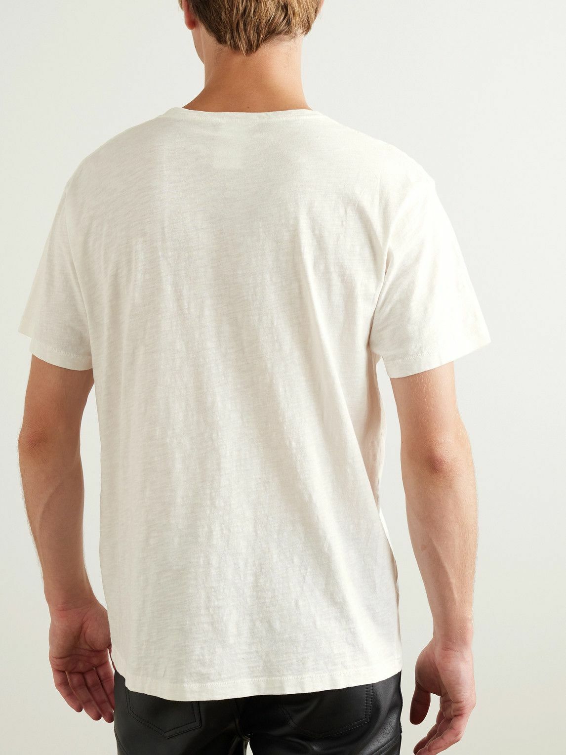 Nudie Jeans - Roffe Cotton-Jersey T-Shirt - White Nudie Jeans Co