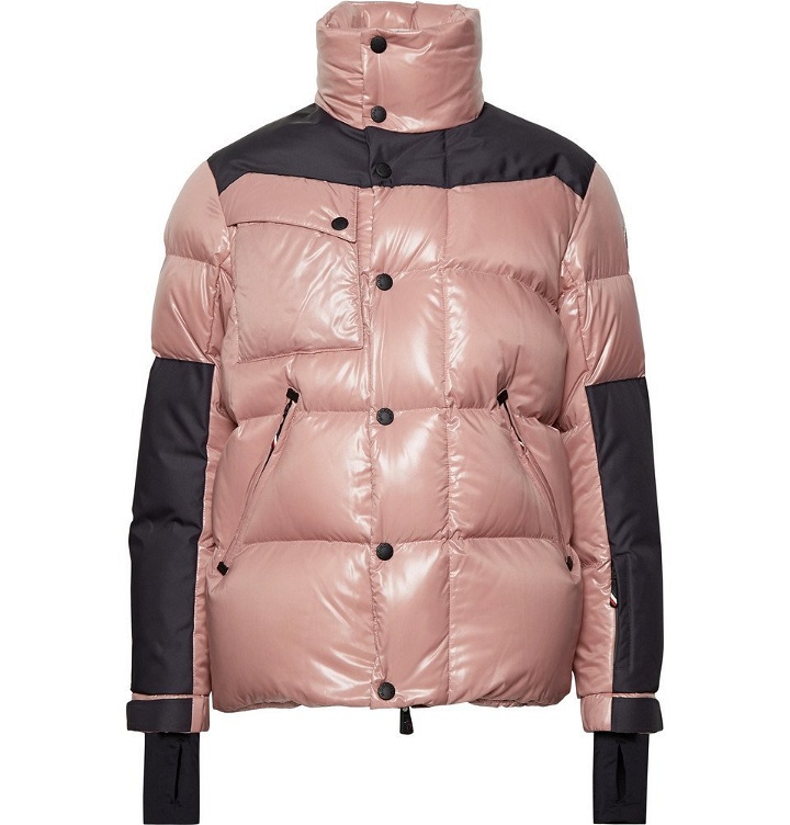 Photo: Moncler Grenoble - Panelled Quilted Hooded Down Ski Jacket - Men - Pink