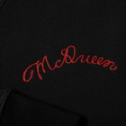 Alexander McQueen Men's Embroidered Logo Crew Sweat in Black