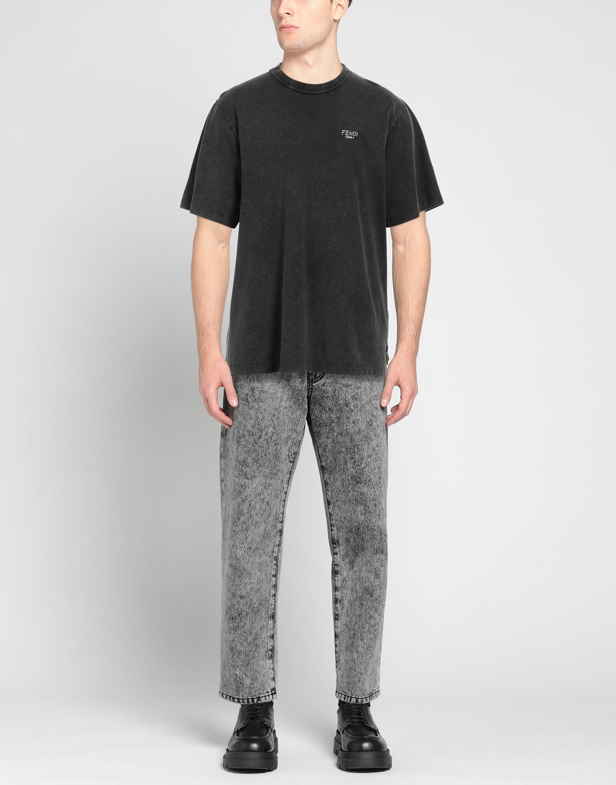 Fendi Mens T-shirt Charcoal