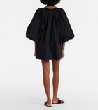 Adriana Degreas Puff-sleeve cotton-blend minidress