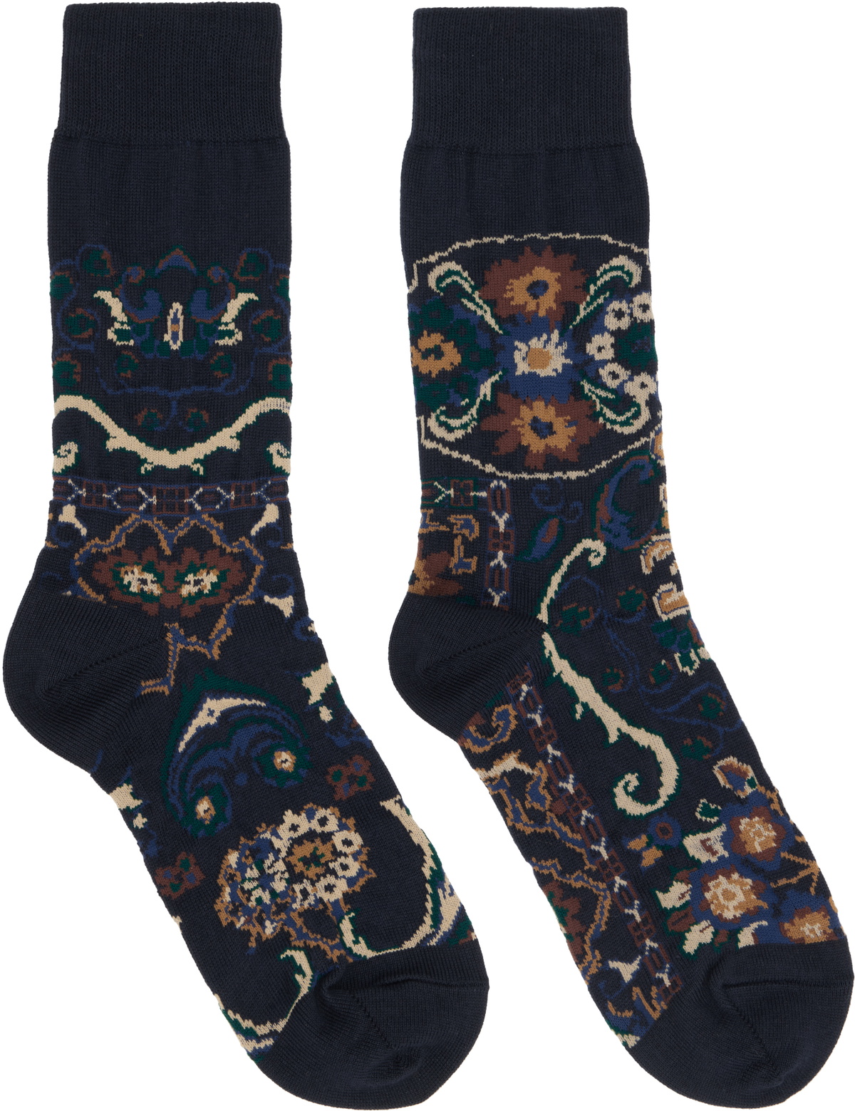 Sacai SSENSE Exclusive Black Faux-Leather Thigh-High Socks Sacai