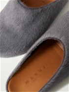 Marni - Fussbett Calf Hair Slippers - Gray