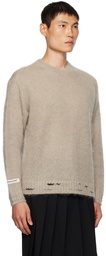 UNDERCOVER Gray Ripped Sweater