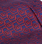 GUCCI - 7cm Logo-Jacquard Silk Tie - Burgundy