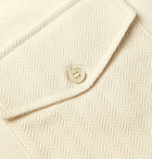 Missoni - Camp-Collar Crochet-Panelled Cotton-Jersey Shirt - Neutrals