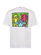 MC2 Saint Barth Man Cotton T-shirt With Keith Haring Design Front And Back Print | Keith Haring Special Edition