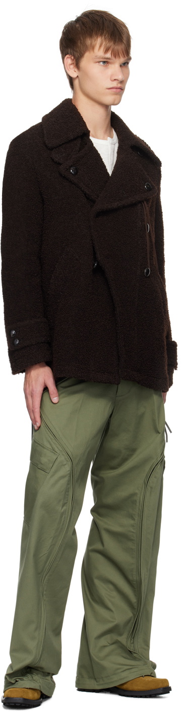 NVRFRGT Green Twisted Cargo Pants